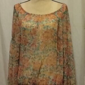 Flower long sleeve over-shirt